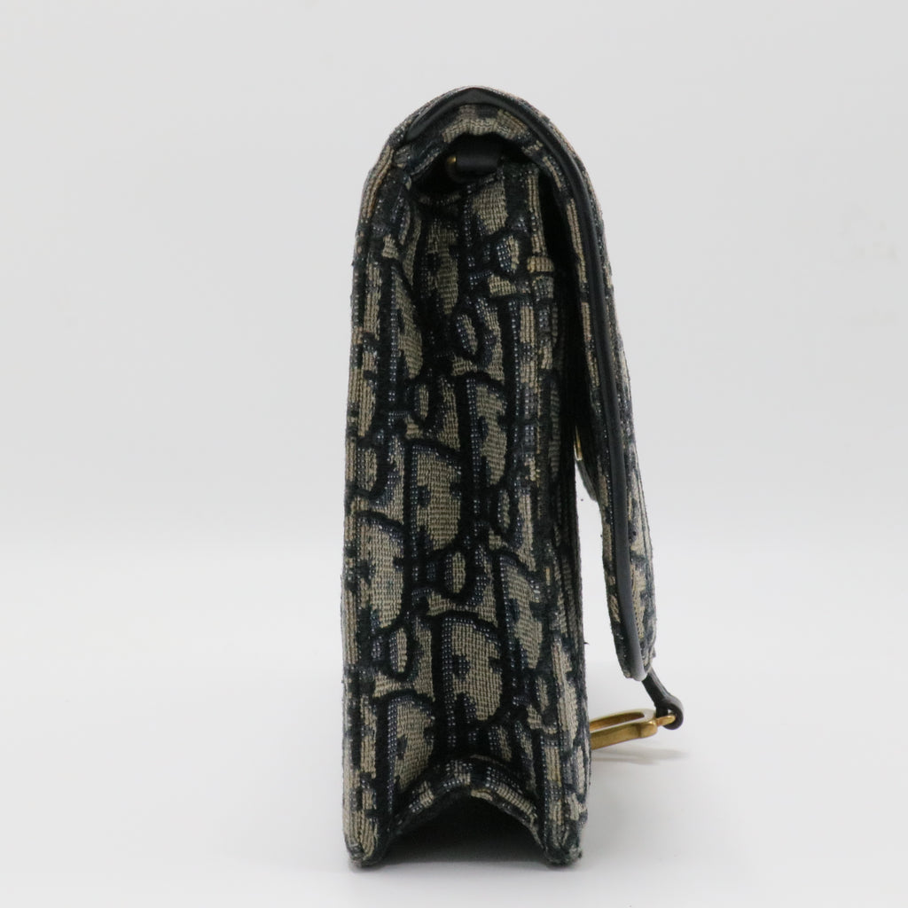 Oblique Jacquard Clutch