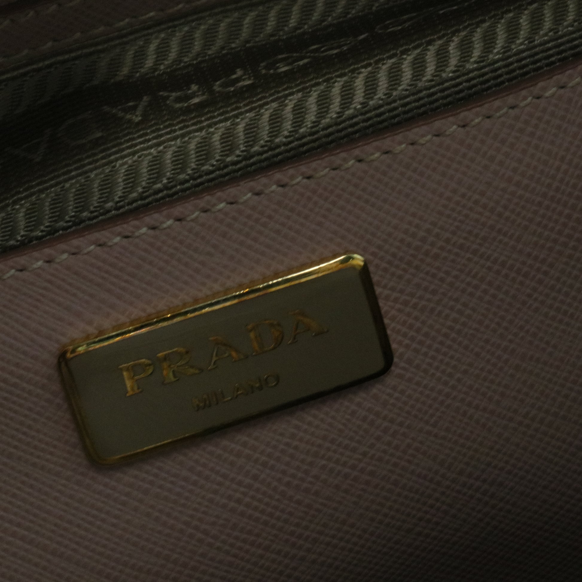 Beige Saffiano Lux Leather Open Promenade Satchel