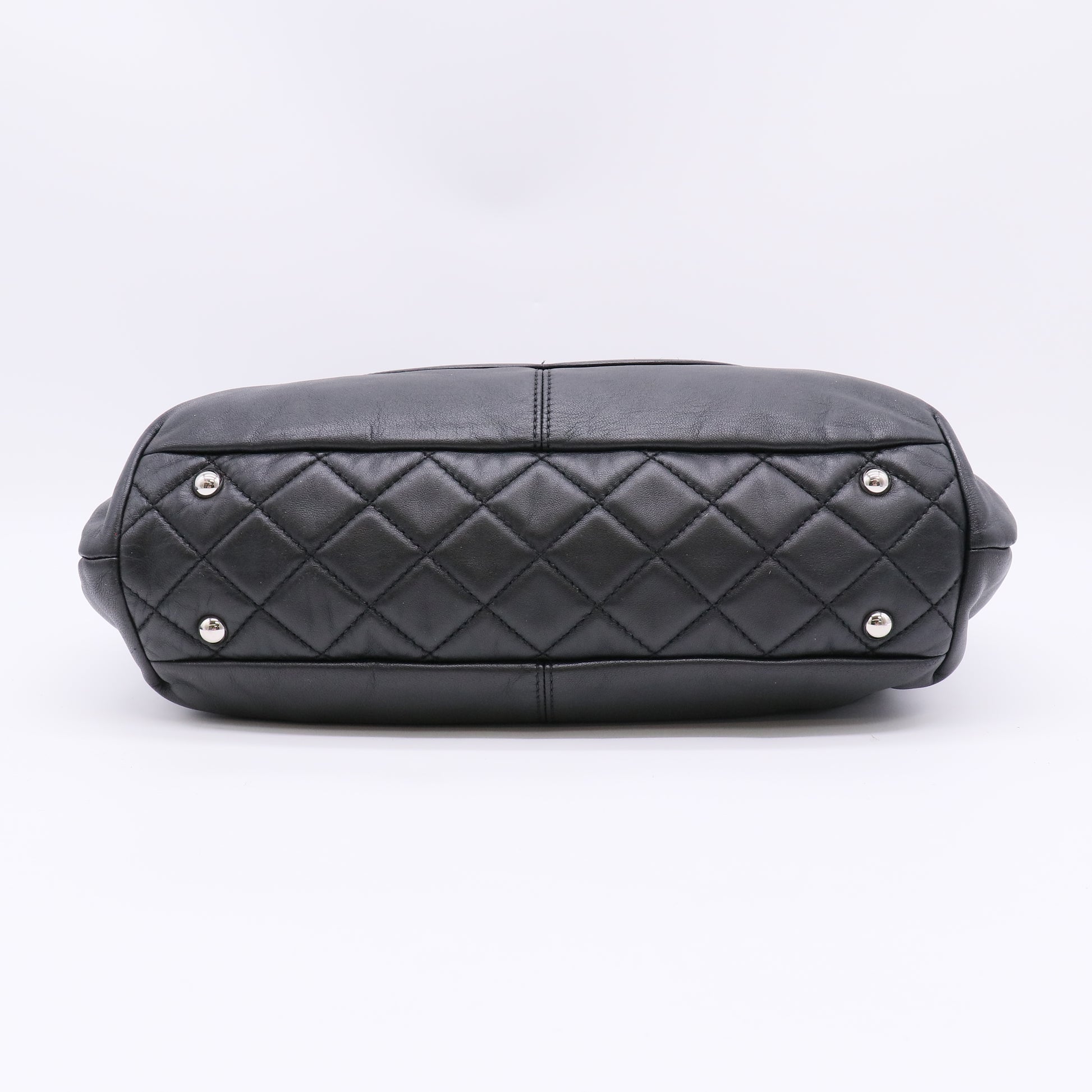 Chanel Calfskin Large Trianon Tote Black twins B23136