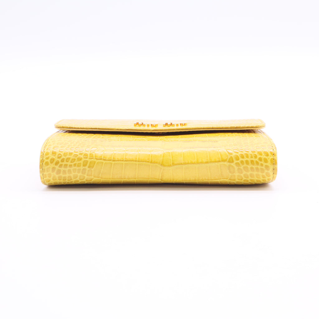 Miu Miu Crocodile Pattern Wallet Twins LDJ2647
