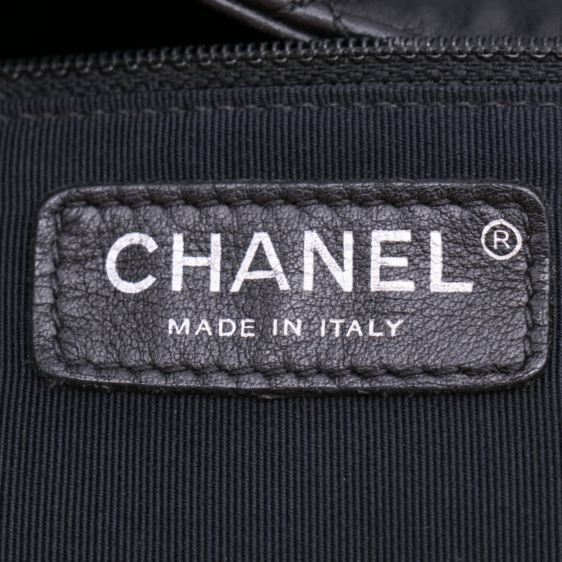 Chanel Calfskin Large Trianon Tote Black twins B23136