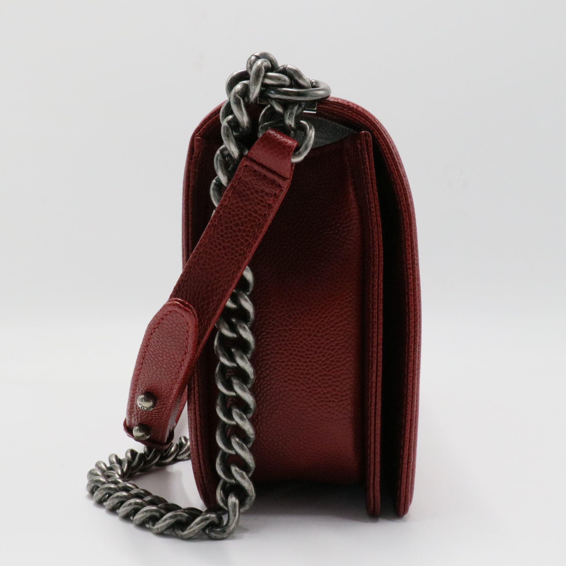 Boy Flap Bag Quilted Caviar New Medium
