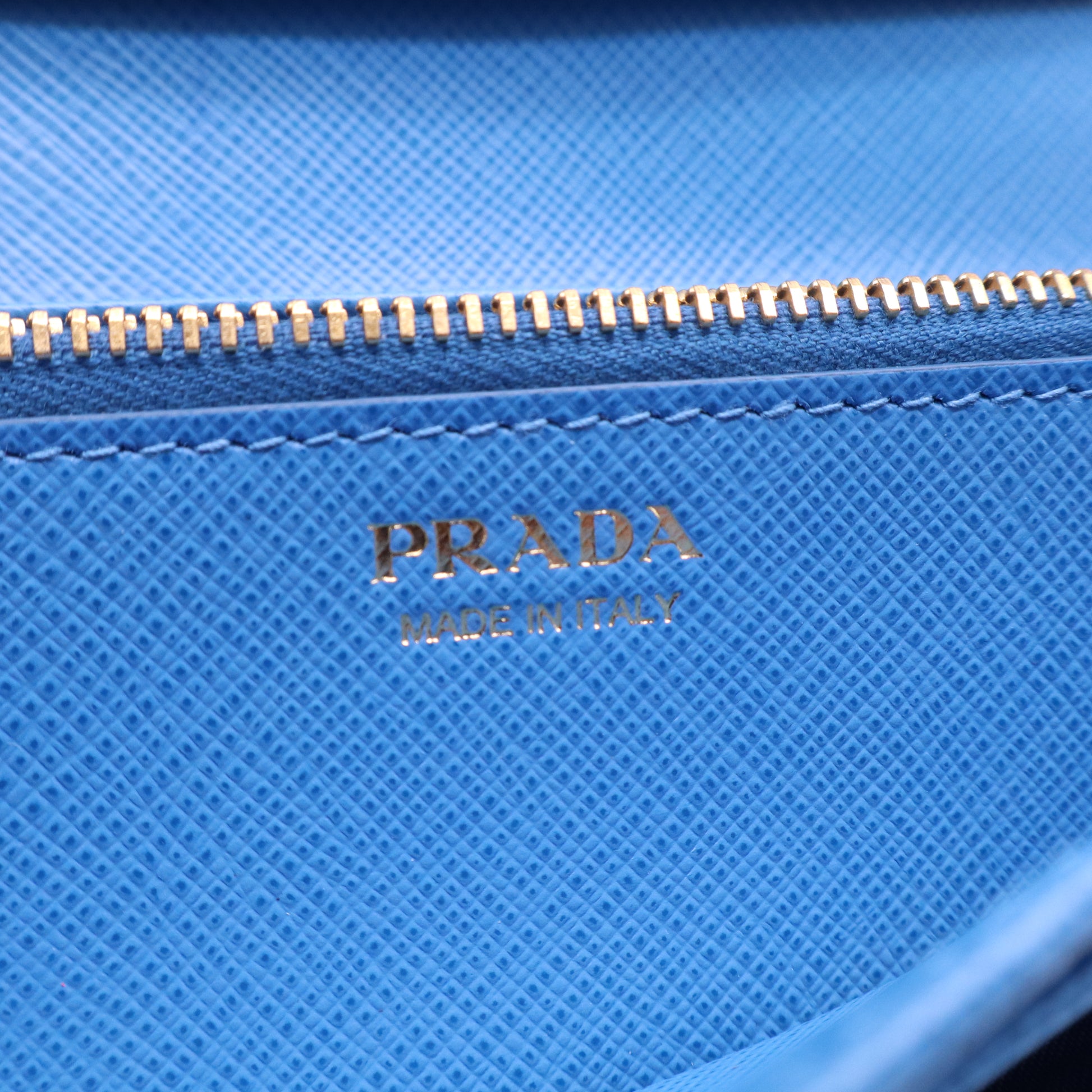 Prada Saffiano Metal Lettering Logo Continental Wallet W21379