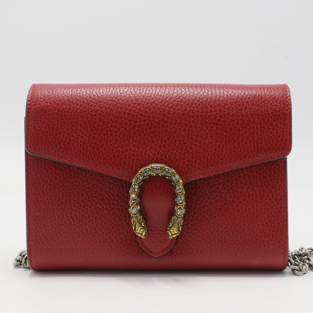 Dionysus Chain Wallet GG Coated Canvas Small