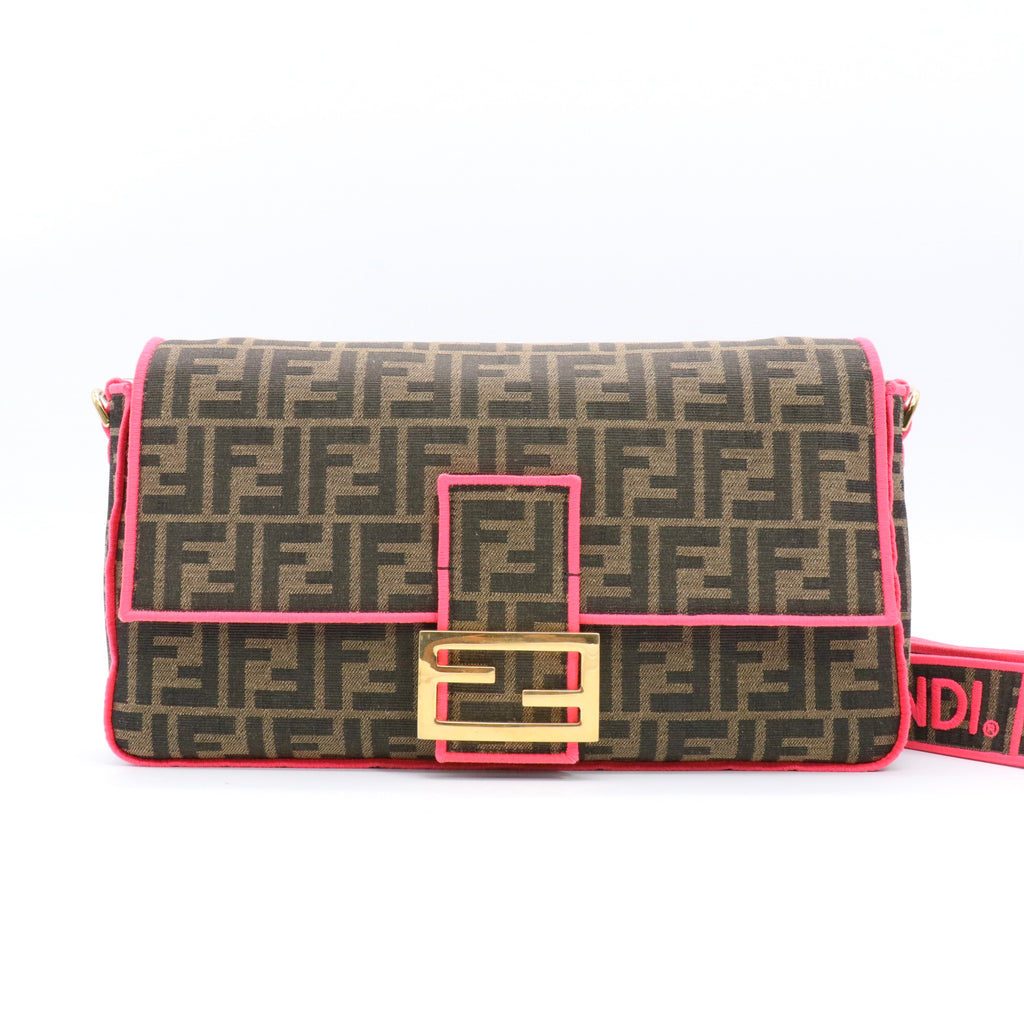 Zucca Fluo Trim Baguette Satchel twins