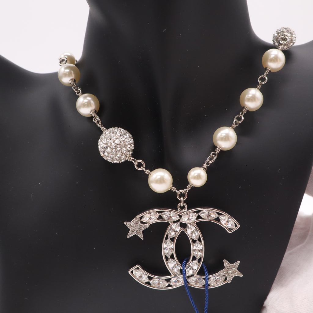Crystal Pearl CC Necklace twins LDJ4880