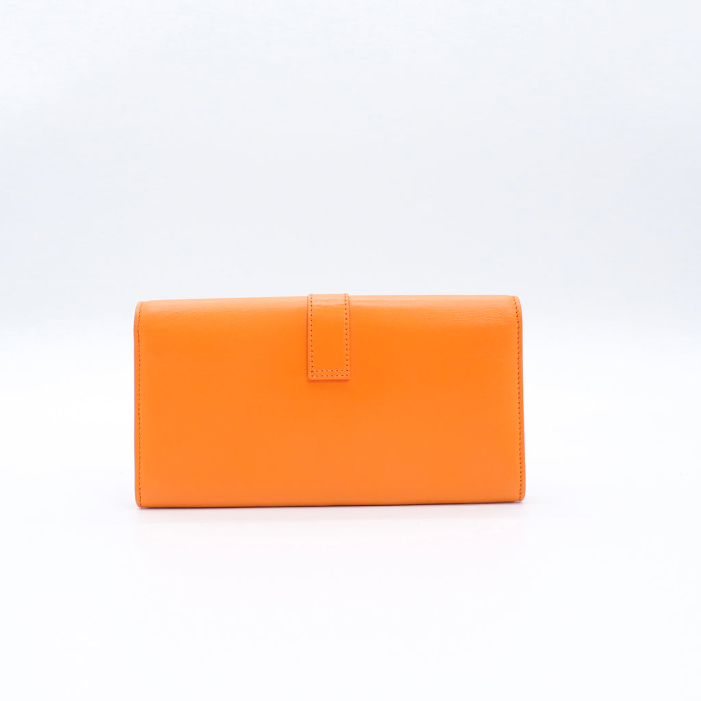 Calfskin Classic Y Ligne Wallet Orange twins