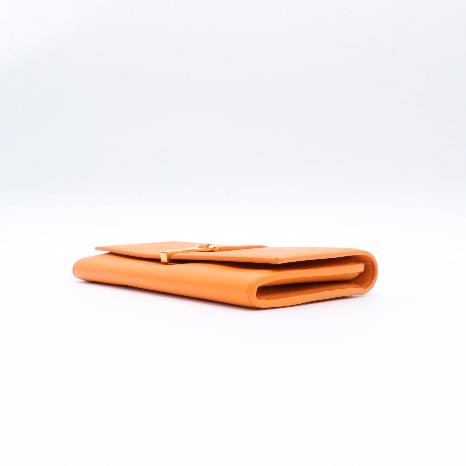 Calfskin Classic Y Ligne Wallet Orange twins