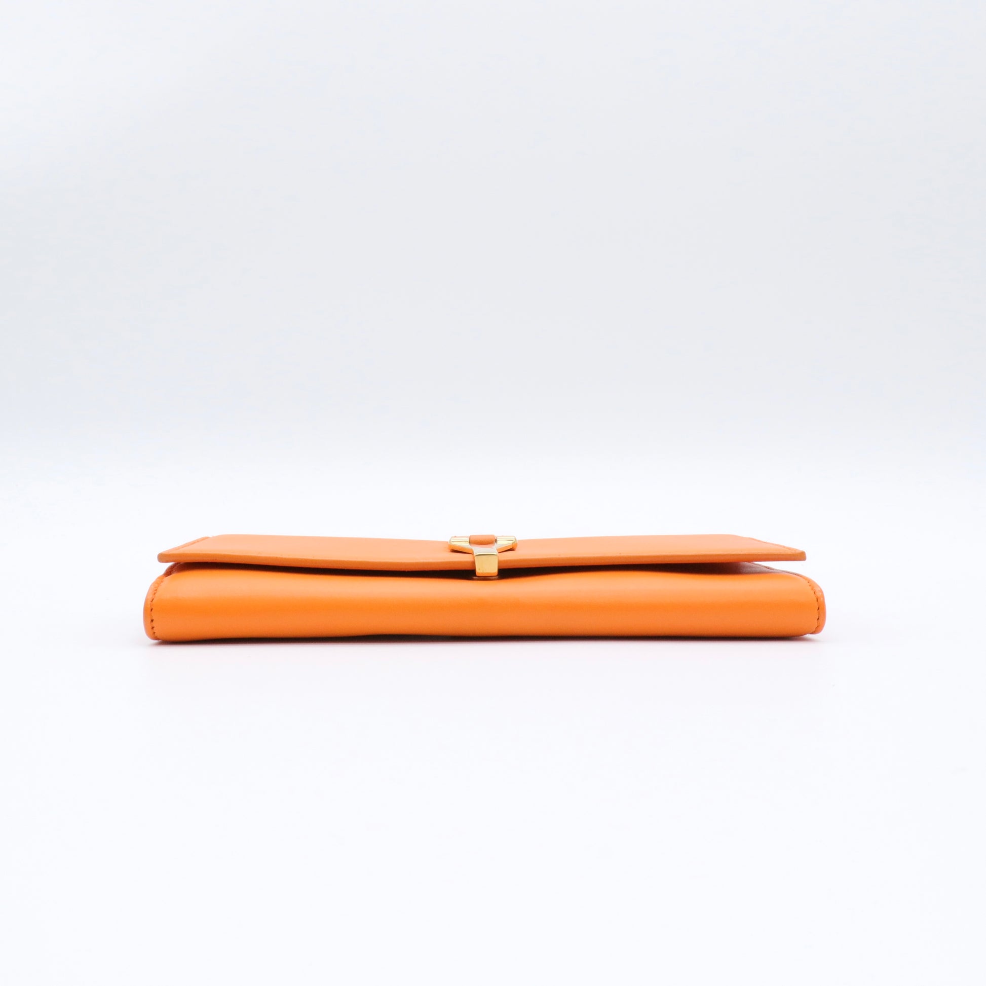 Calfskin Classic Y Ligne Wallet Orange twins