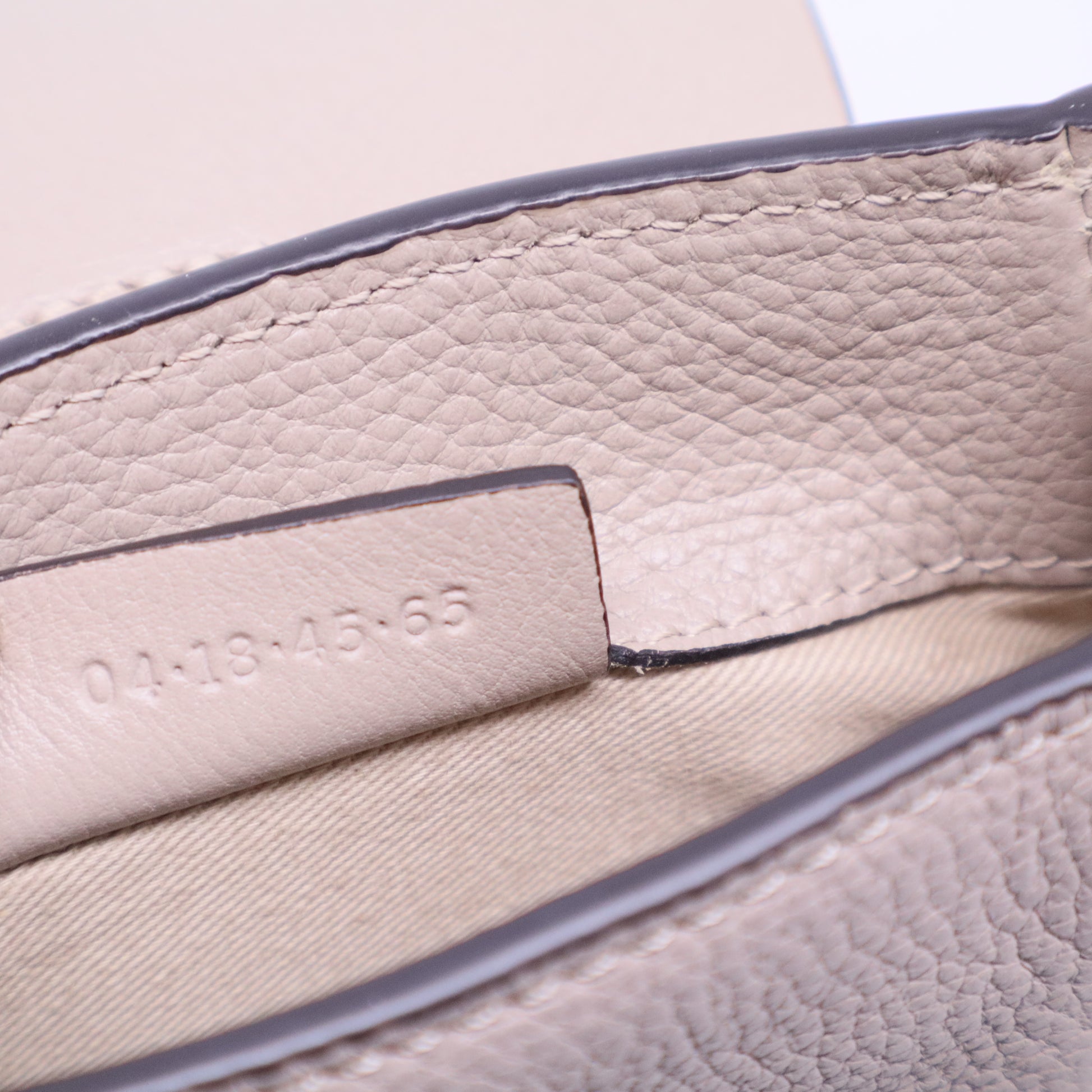 Suede Calfskin Mini Faye Backpack Motty Grey