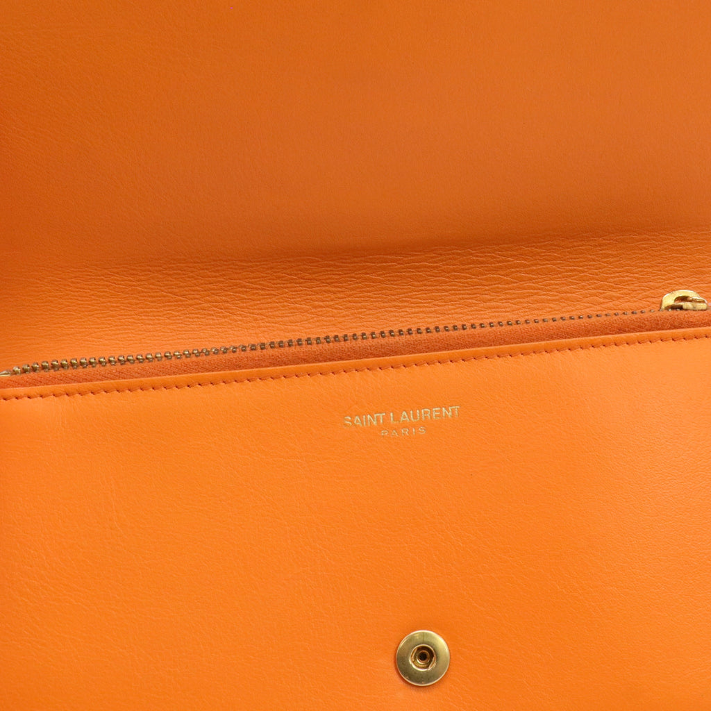 Calfskin Classic Y Ligne Wallet Orange twins