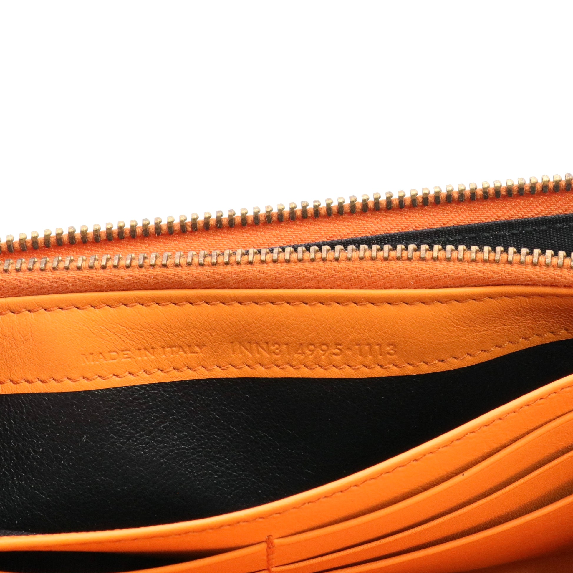 Calfskin Classic Y Ligne Wallet Orange twins
