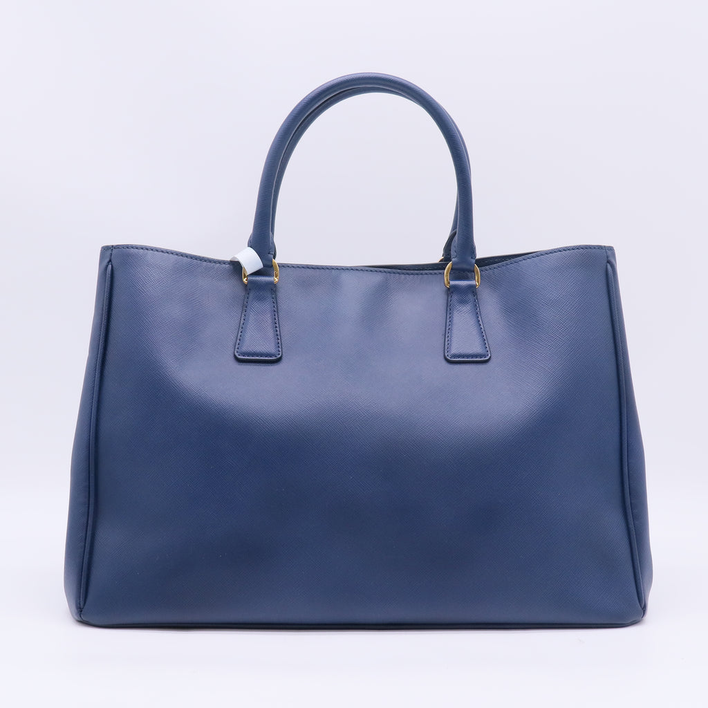 Prada Saffiano Lux Large Galleria Double Zip Tote Bluette B23761