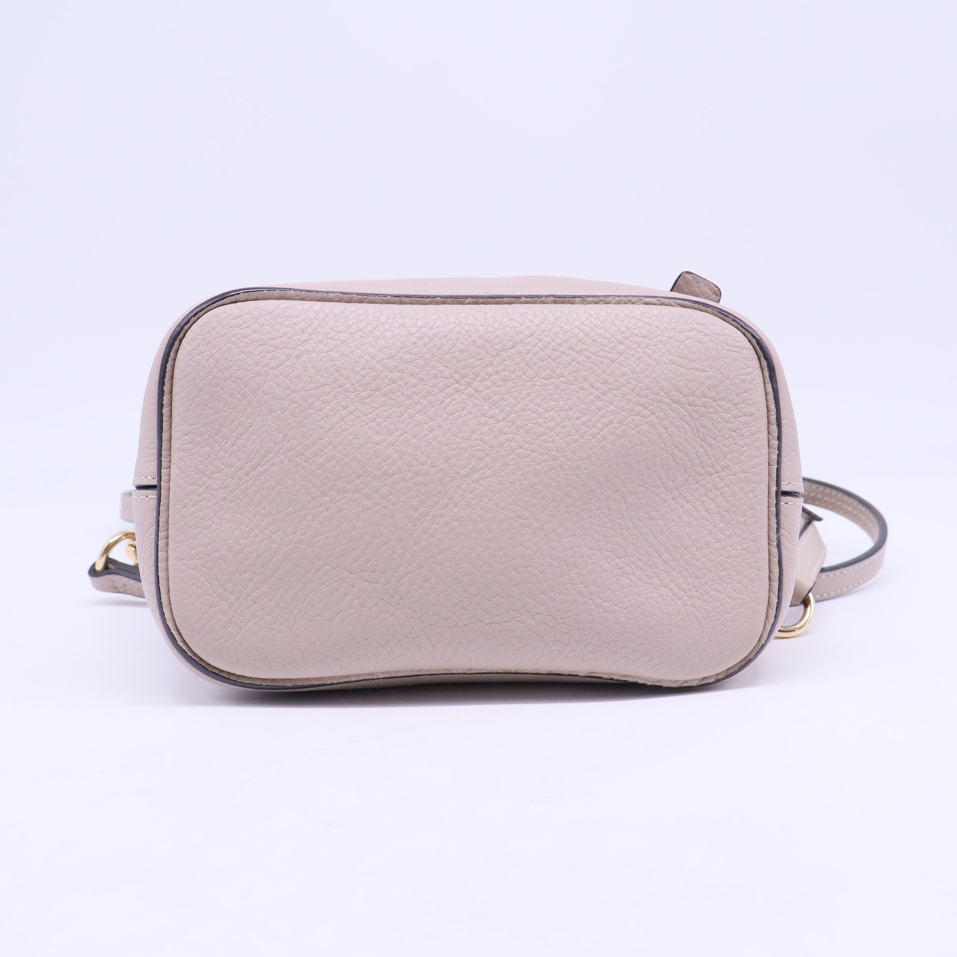 Suede Calfskin Mini Faye Backpack Motty Grey