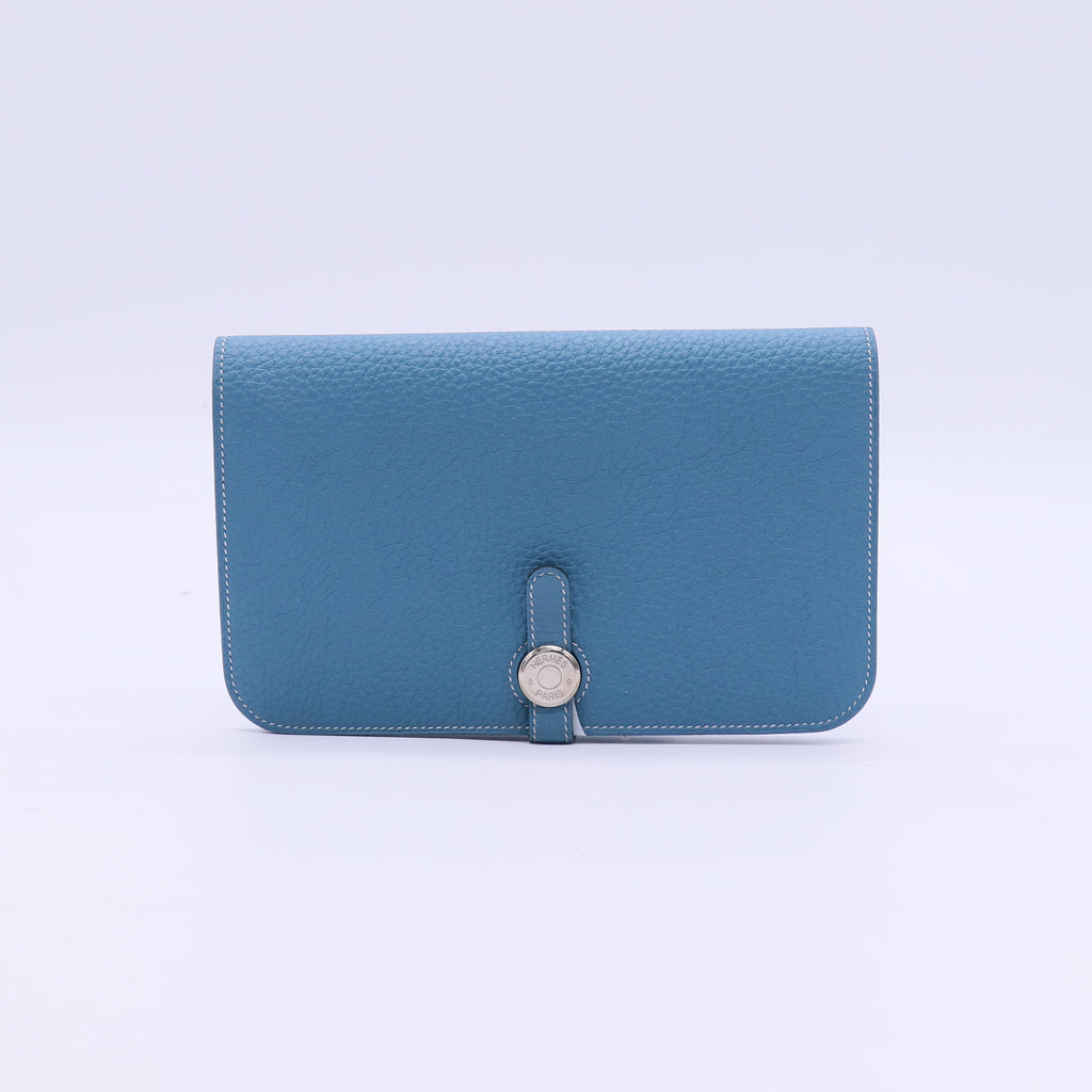 Hermes Bleu Du Nord Togo Dogon Duo Wallet twins W21285