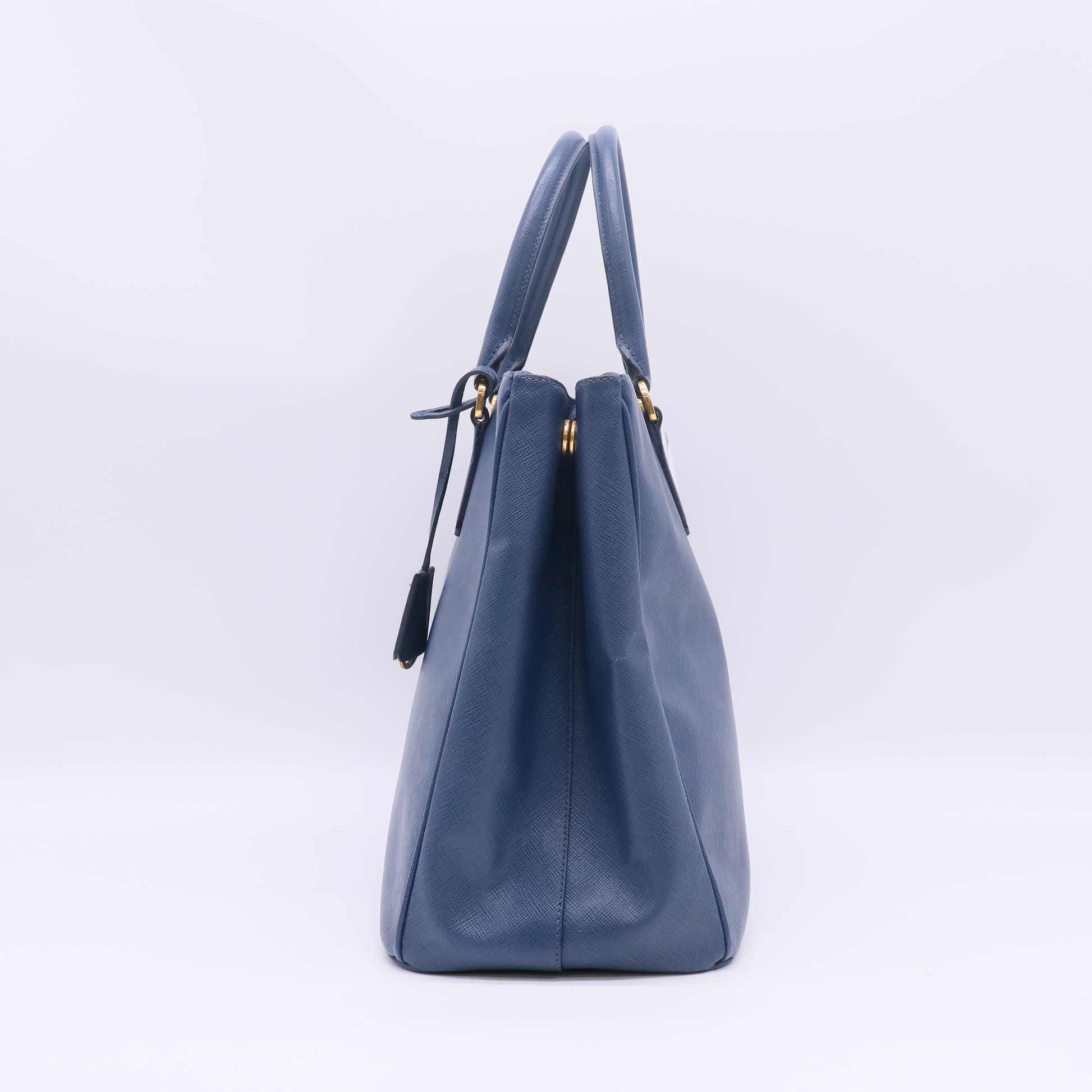 Bluette Saffiano Lux Leather Double Zip Large Tote Bag B23886