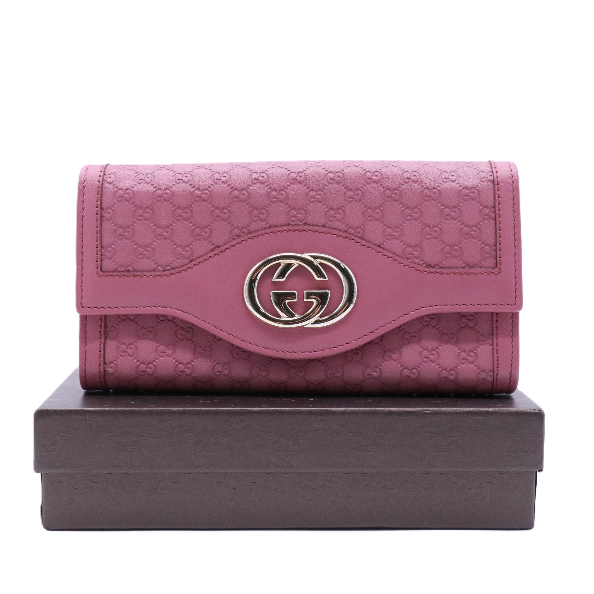 Gucci interlocking GG Striped long wallet