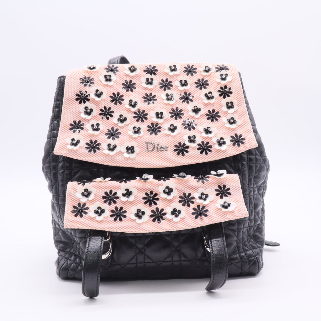 Dior black quilted leather Stardust backpack twins LDJ2632