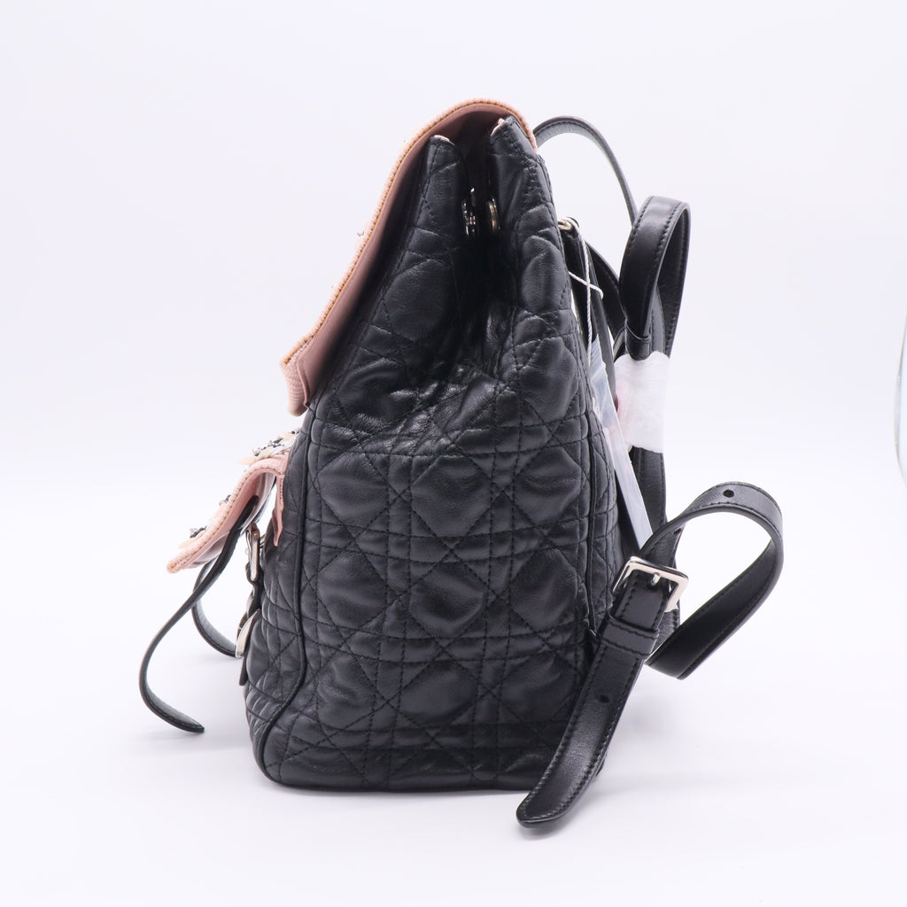 Dior black quilted leather Stardust backpack twins LDJ2632