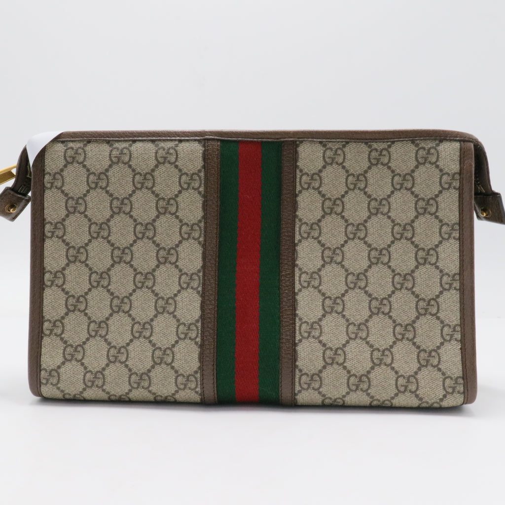 Ophidia Chain Shoulder Bag GG Coated Canvas Medium