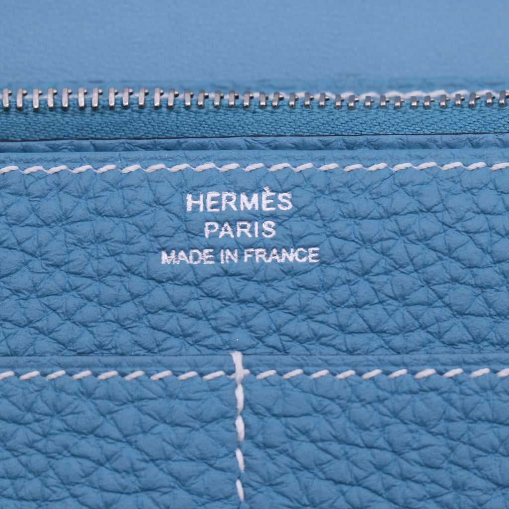 Hermes Bleu Du Nord Togo Dogon Duo Wallet twins W21285