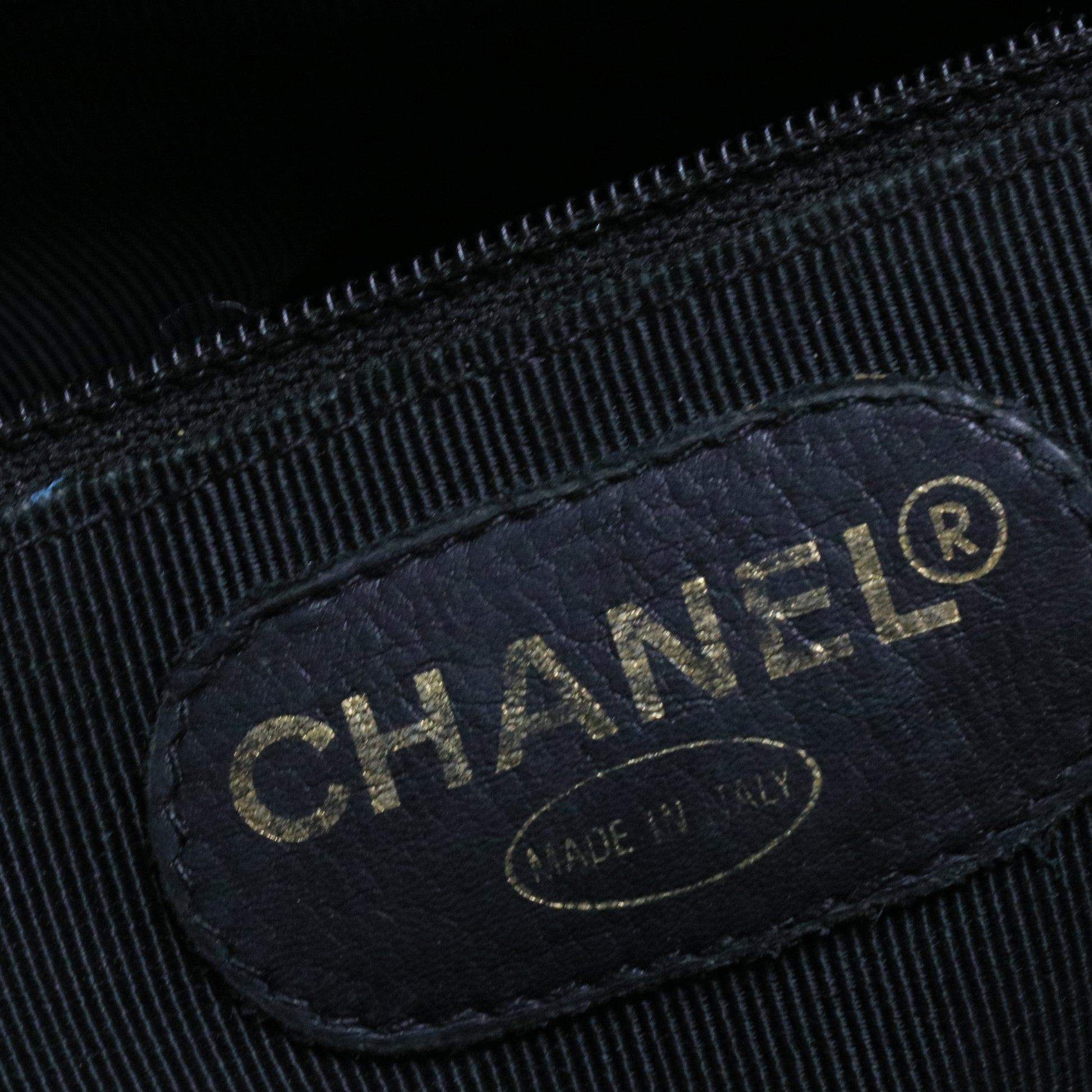 Vintage Black Caviar Leather Shopper