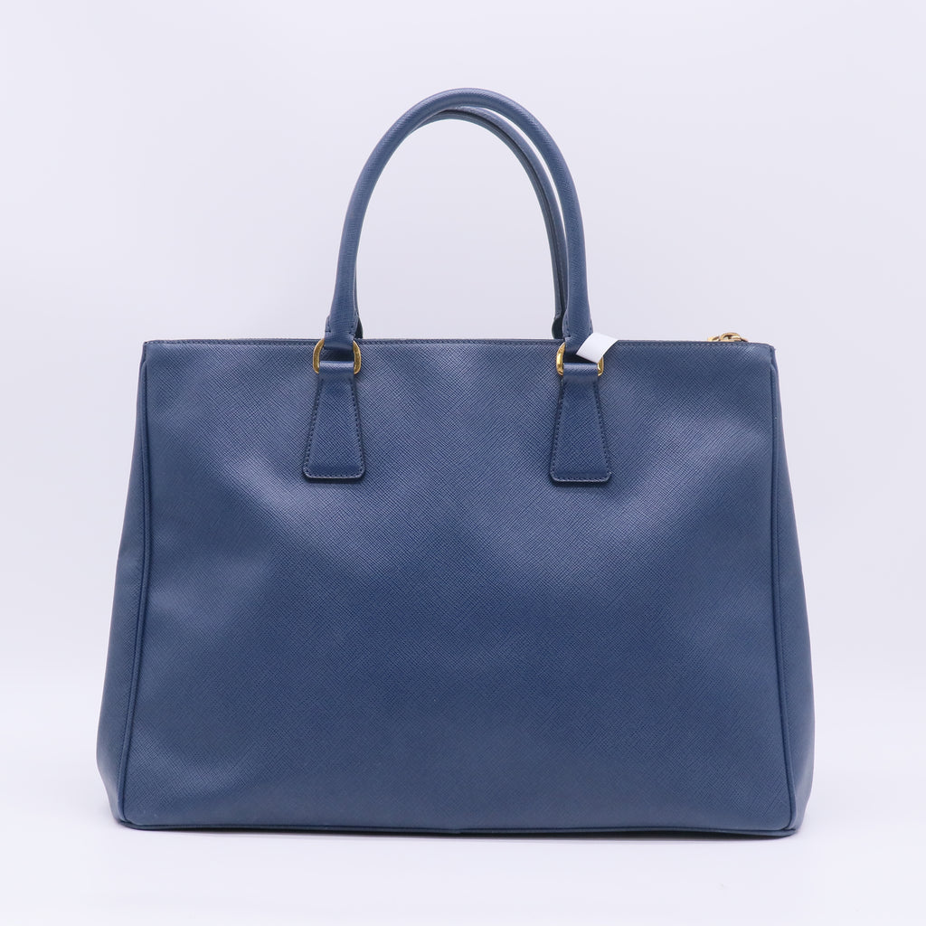 Bluette Saffiano Lux Leather Double Zip Large Tote Bag B23886