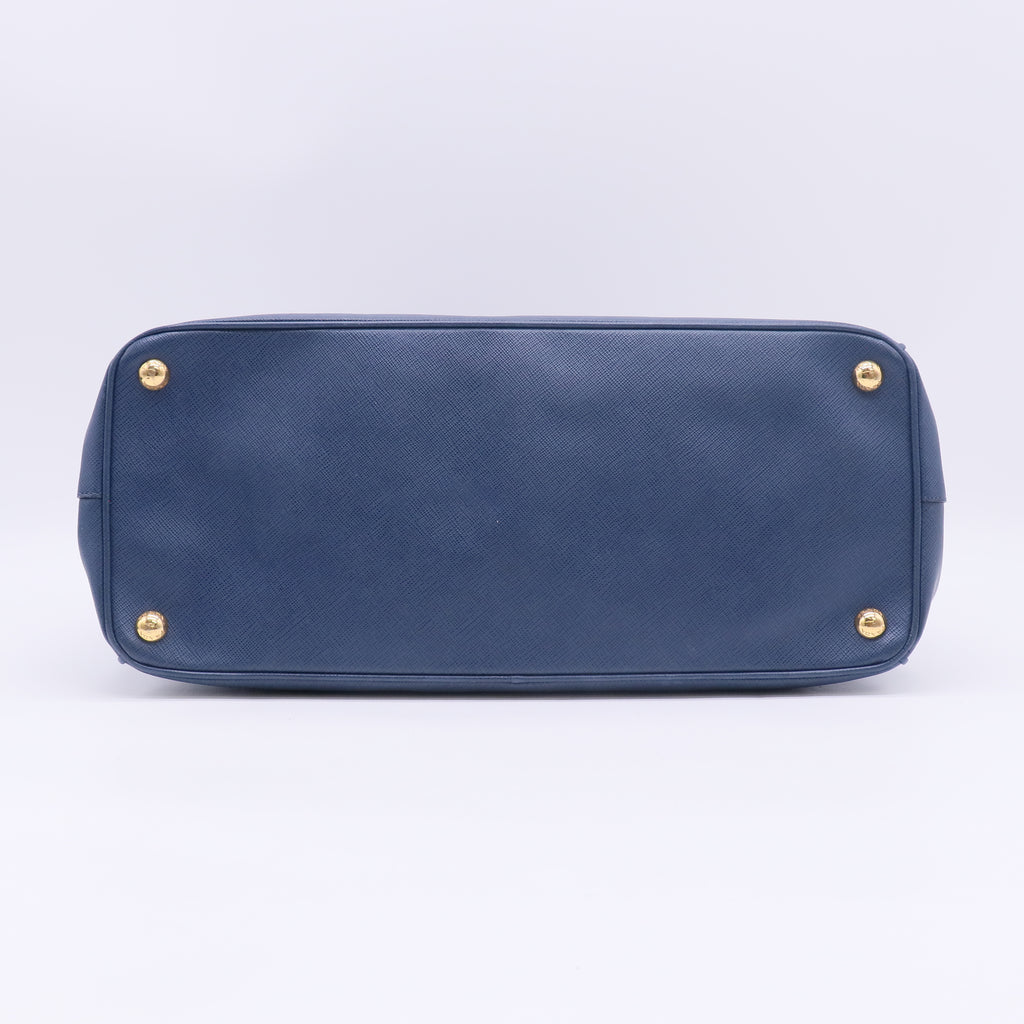Bluette Saffiano Lux Leather Double Zip Large Tote Bag B23886