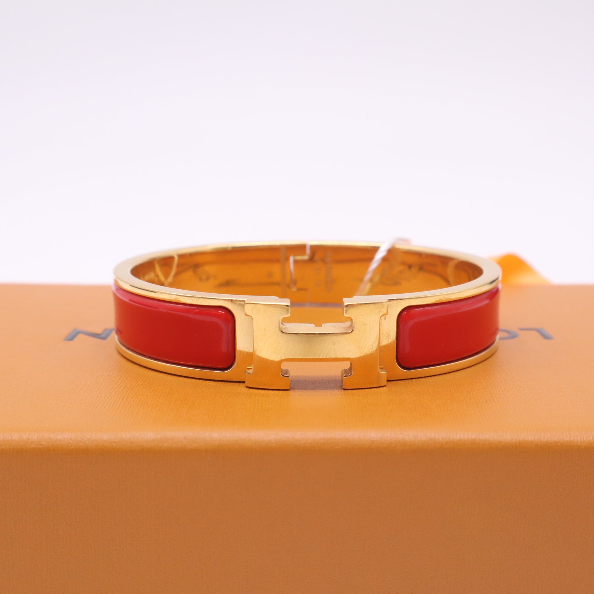 Hermes Enamel Narrow Clic Clac H Bracelet PM Rose Jaipur Twins LDZ255