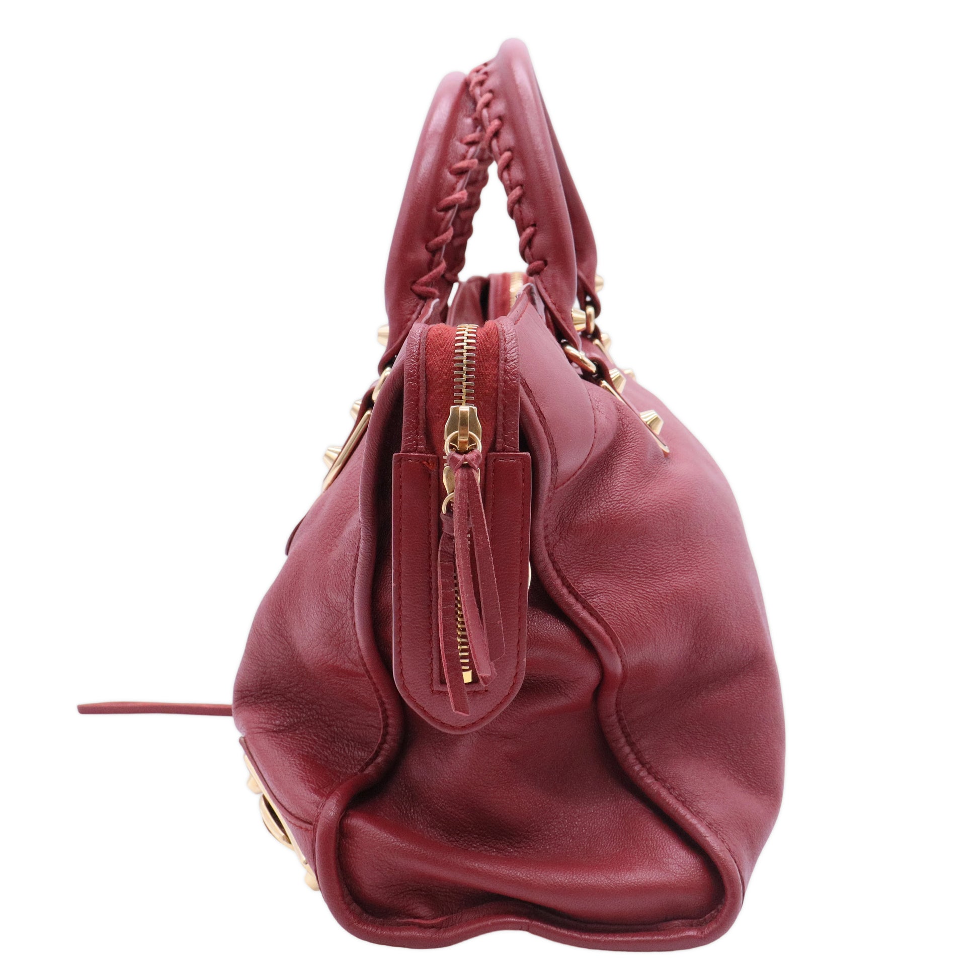 City Classic Metallic Edge Bag Leather Medium Twins