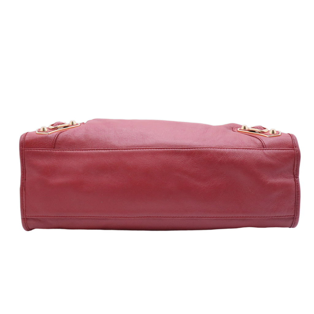 City Classic Metallic Edge Bag Leather Medium Twins