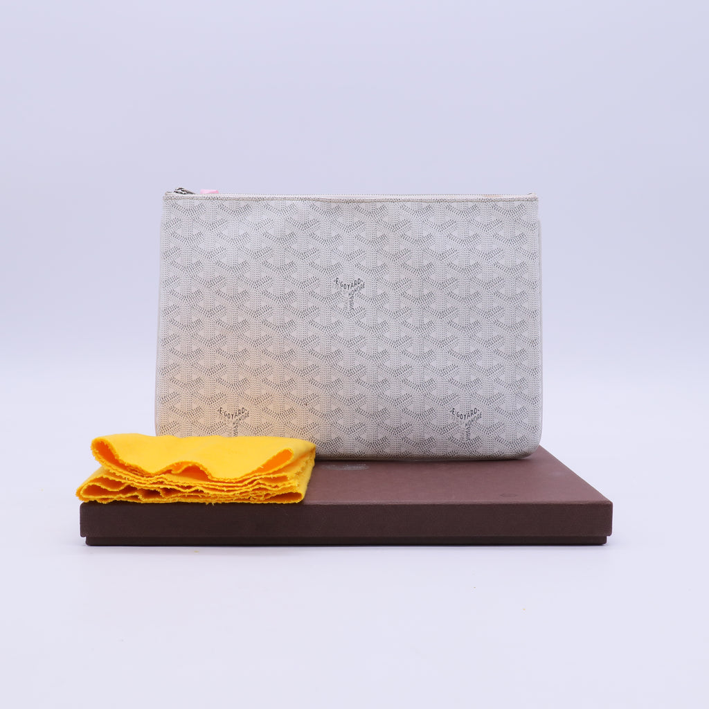 Goyard Goyardine Senat Pochette MM White twins LDJ3979
