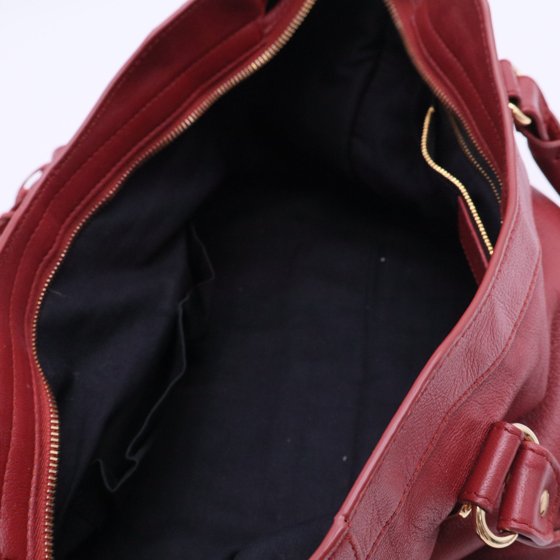 City Classic Metallic Edge Bag Leather Medium Twins