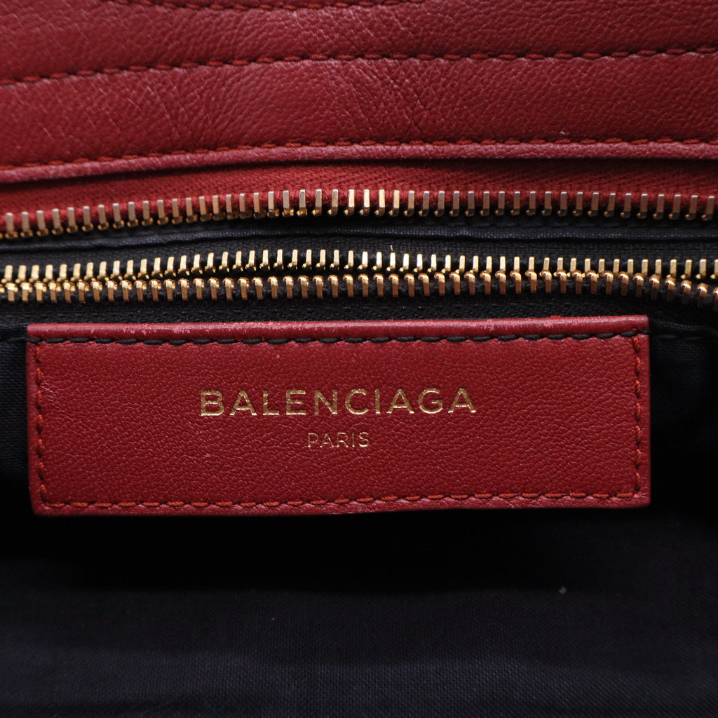 City Classic Metallic Edge Bag Leather Medium Twins