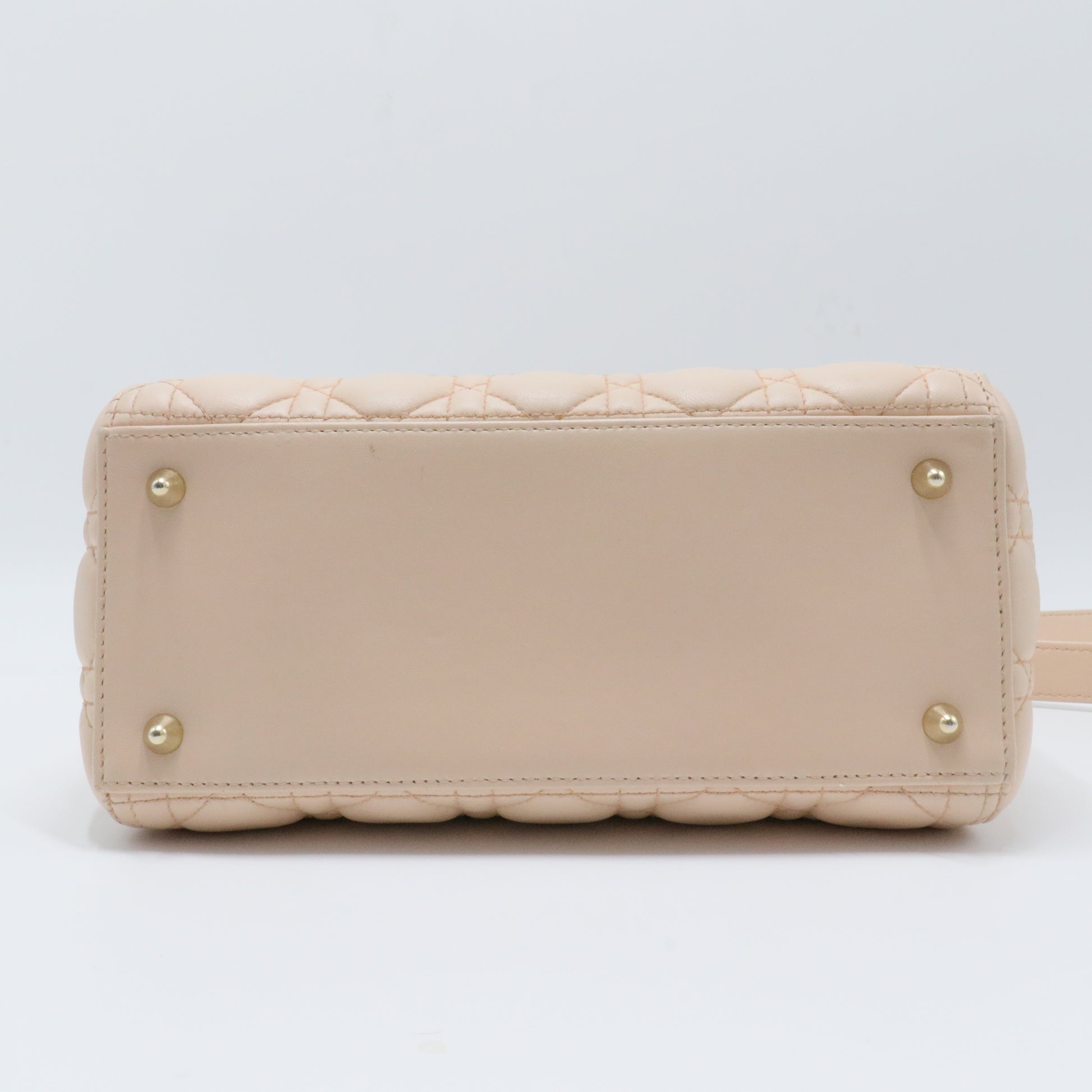 Lady Dior Bag Cannage Quilt Lambskin Medium Light Pink