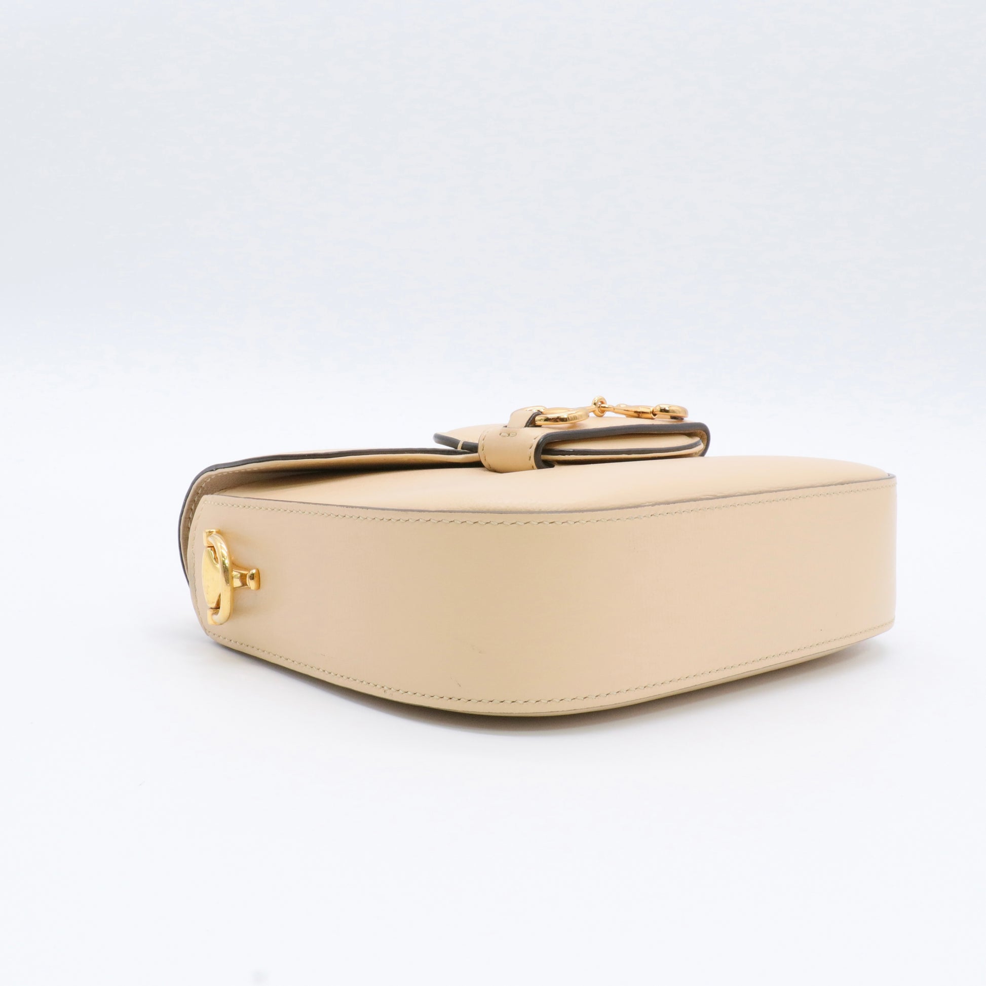 Horsebit 1955 Beige Calfskin Shoulder Bag twins