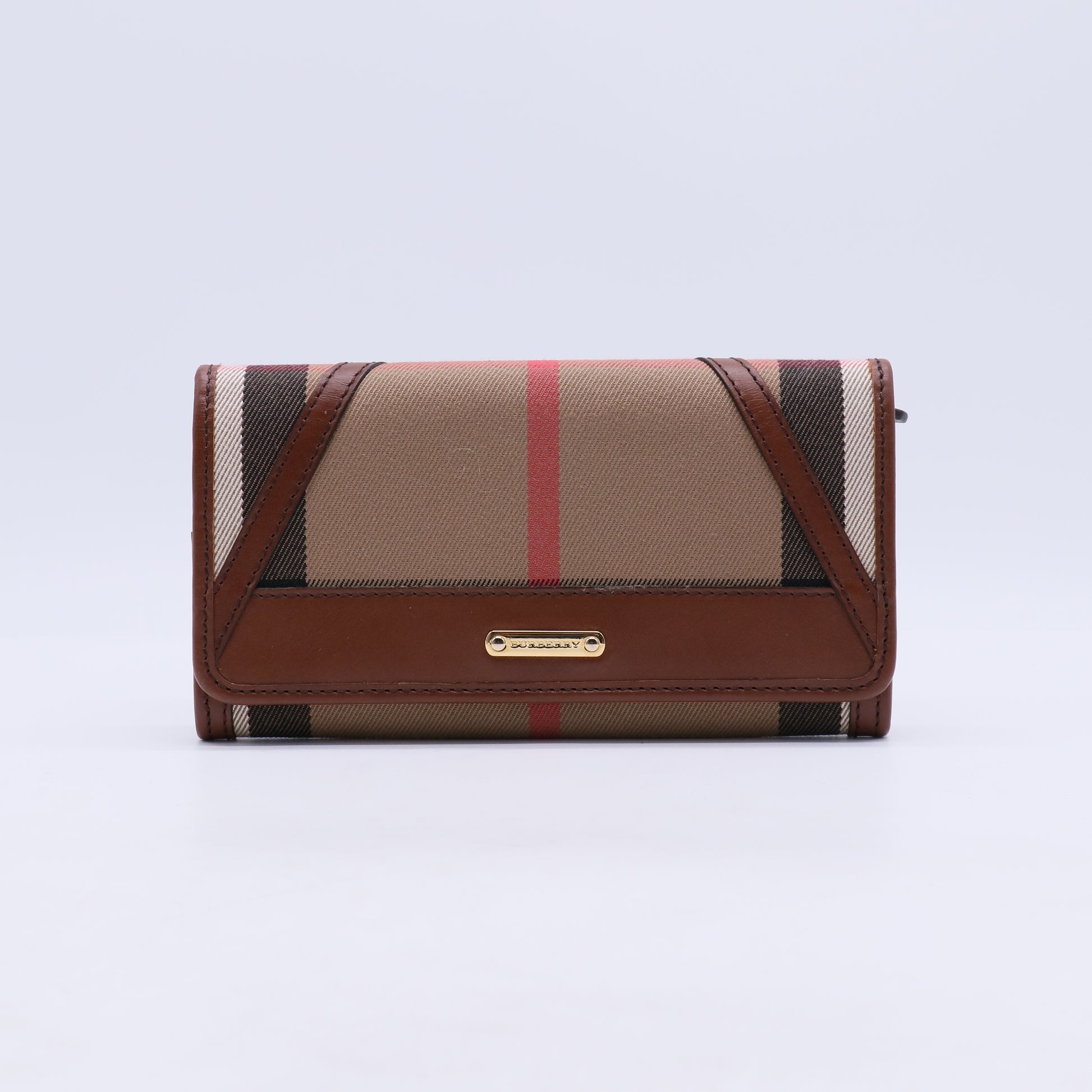 Burberry House Check Bridle Leighton Continental Wallet W21319