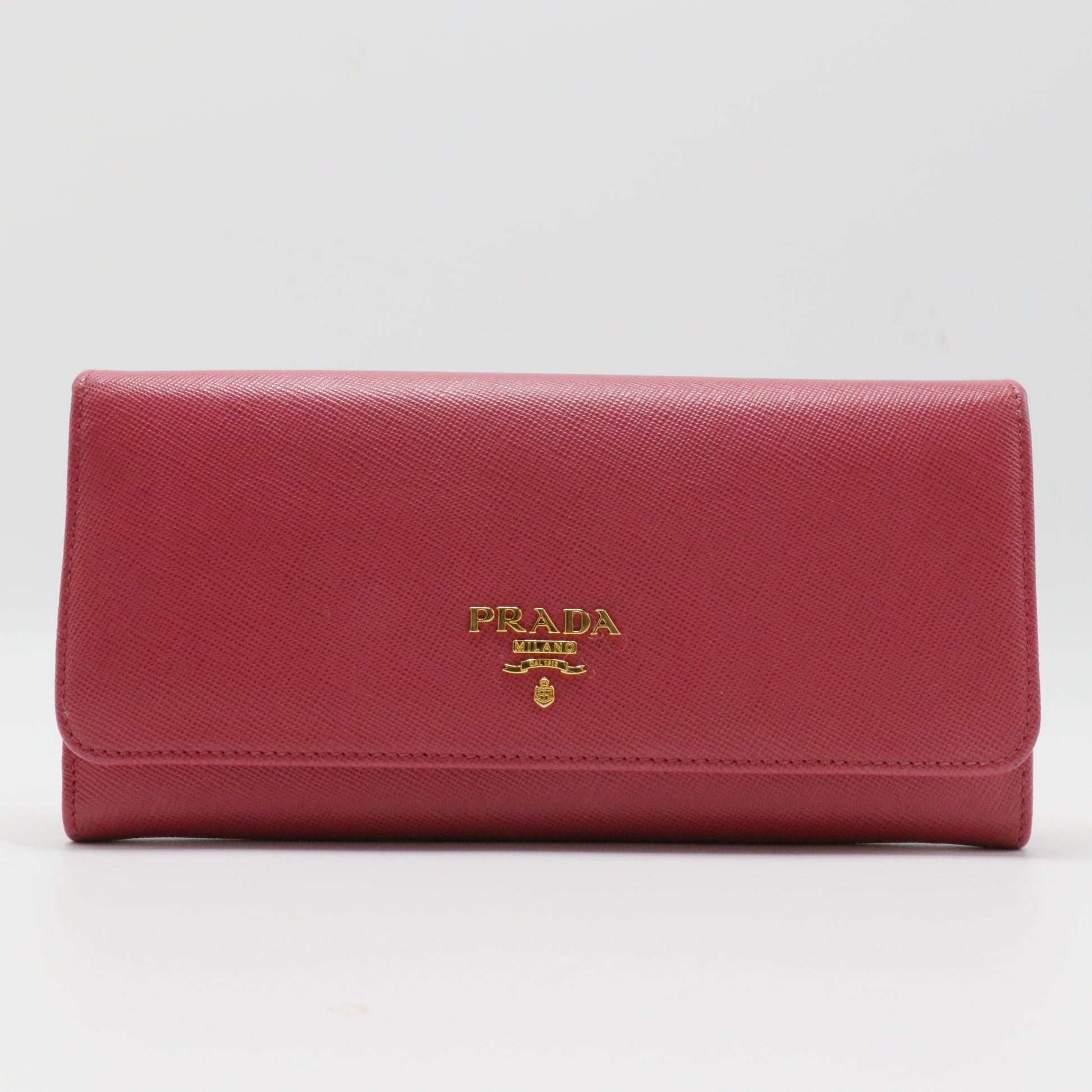 Saffiano Metal Leather Wallet On Chain