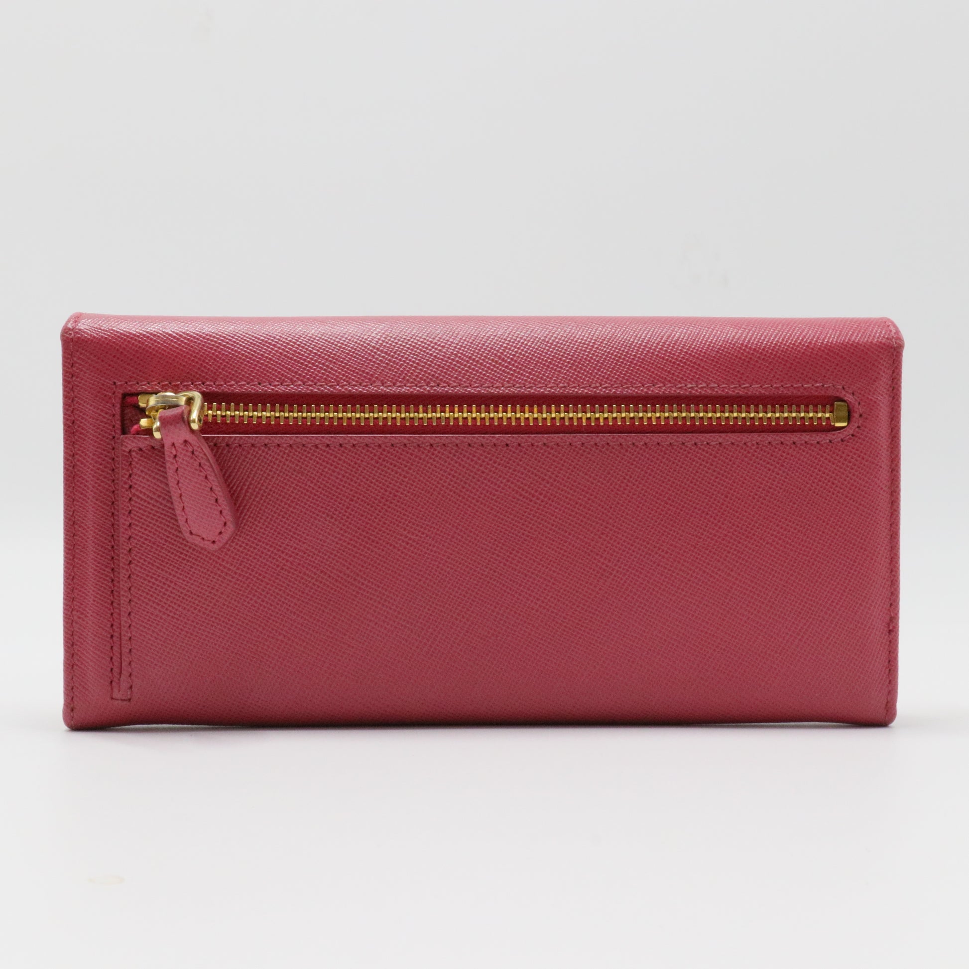 Saffiano Metal Leather Wallet On Chain