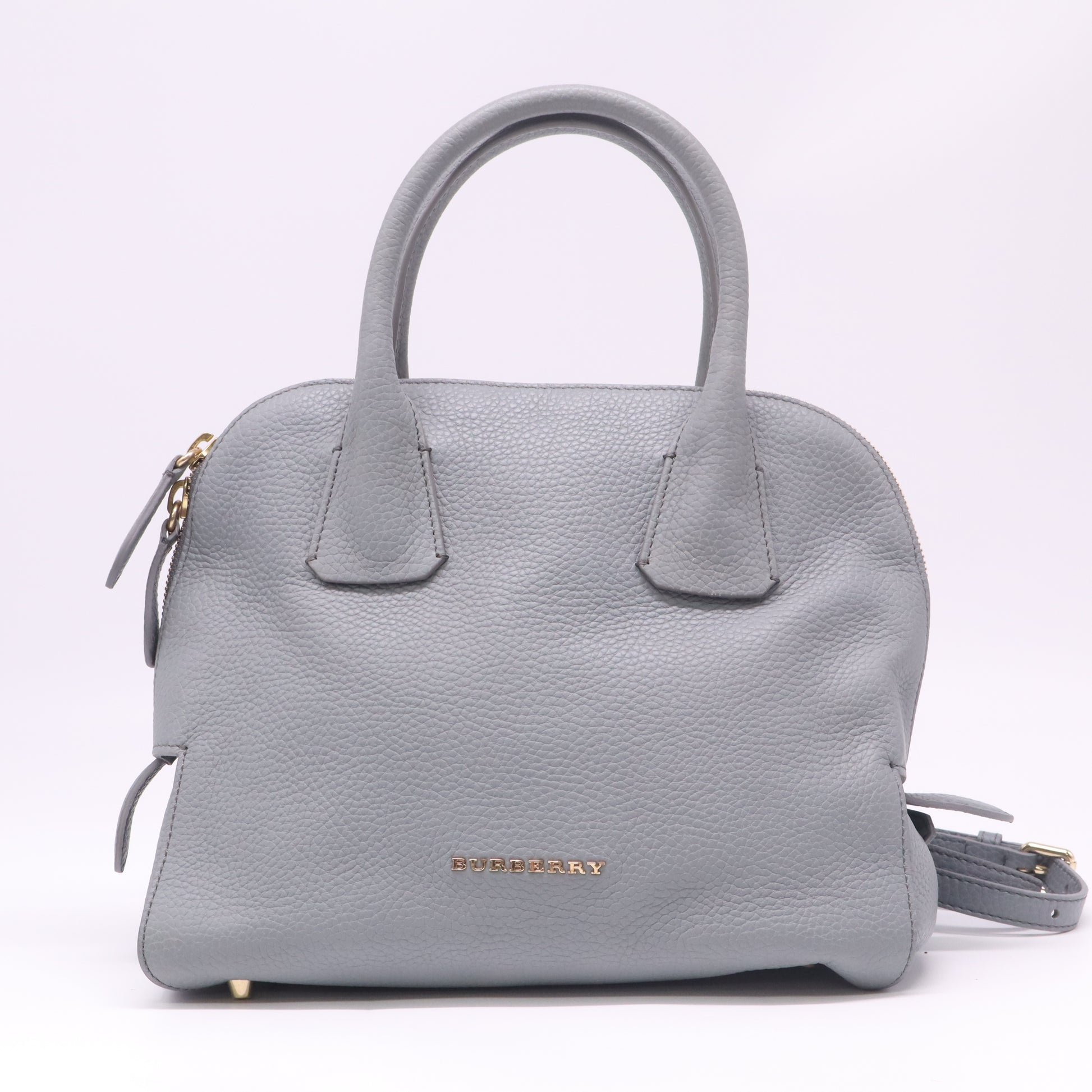 Burberry Small Greenwood Grainy Leather Bowling Bag B23104
