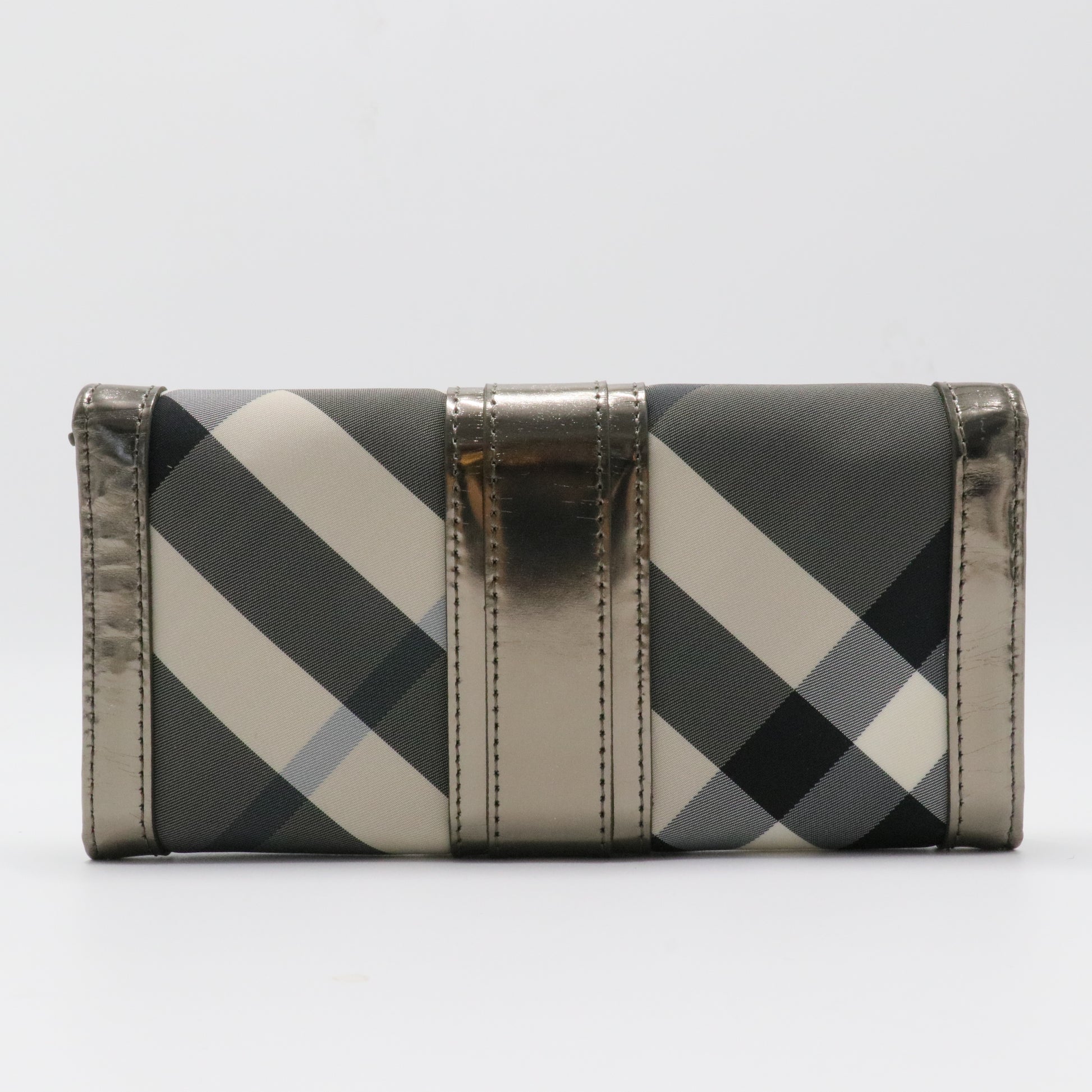 Nova Check Pattern Nylon Continental Wallet