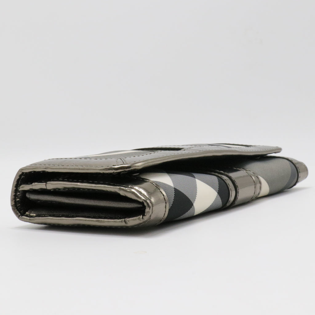 Nova Check Pattern Nylon Continental Wallet