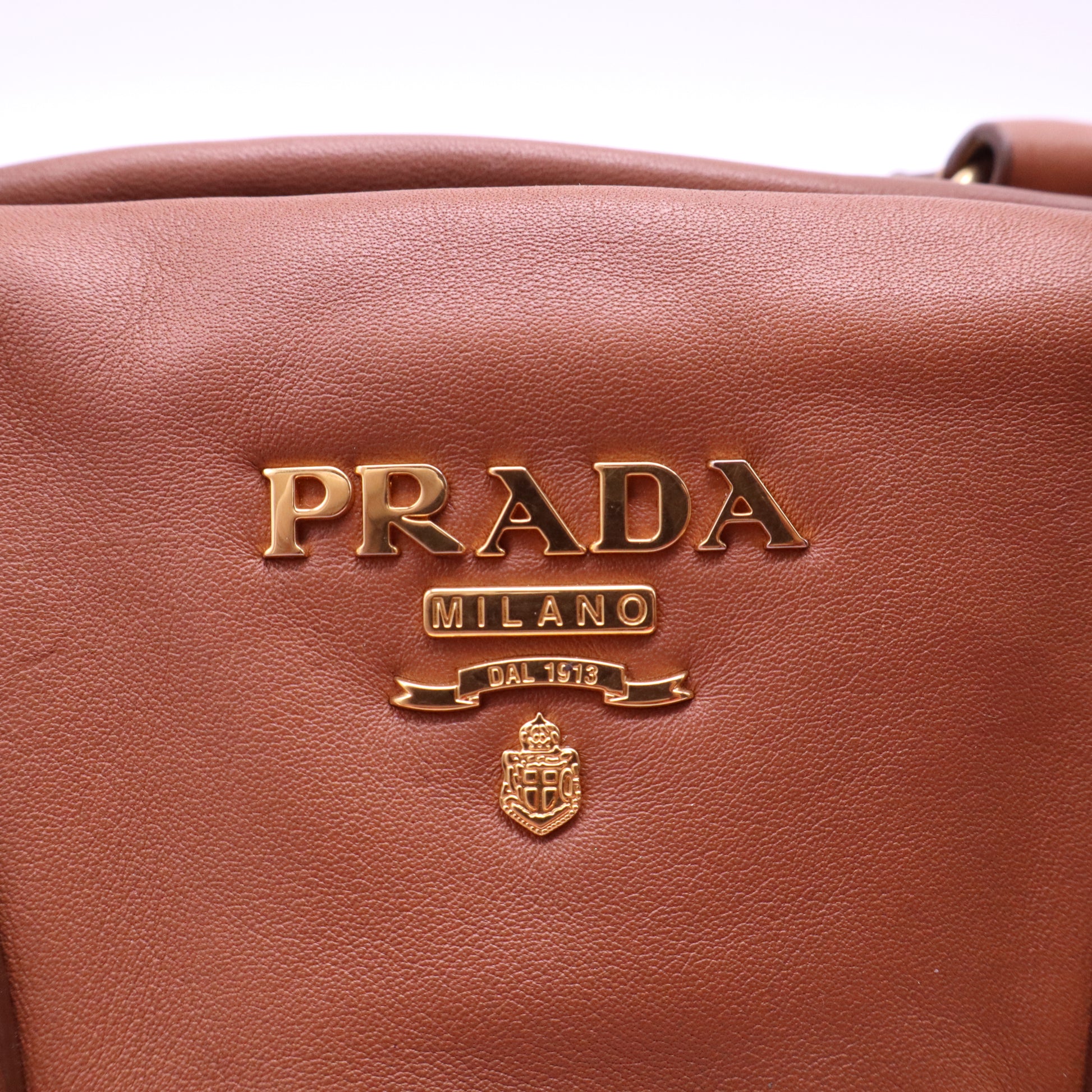Prada Soft Calfskin Leather Bauletto Satchel Bag B21070