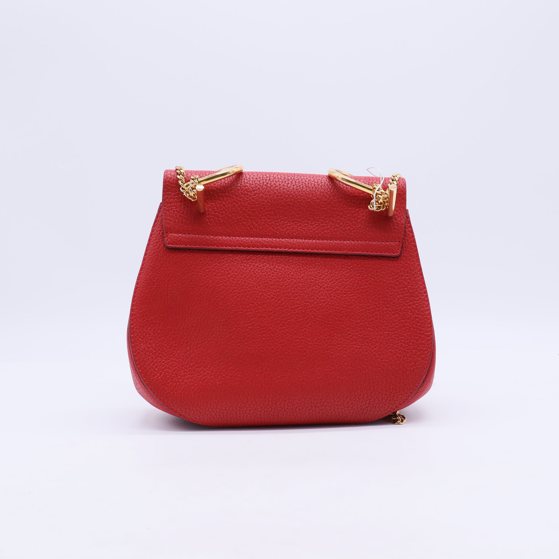 Chloe Red Grained Lambskin Drew Shoulder Bag B22007