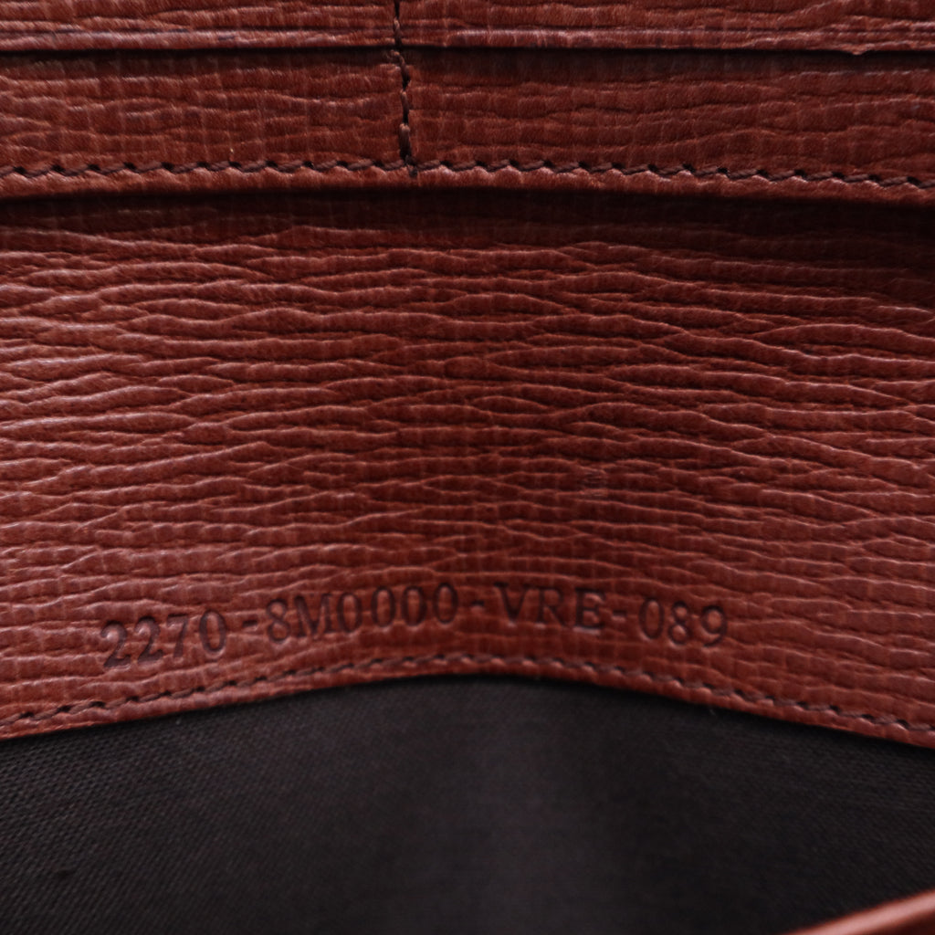 Tobacco Zucca Coated Canvas Flap Continental Wallet