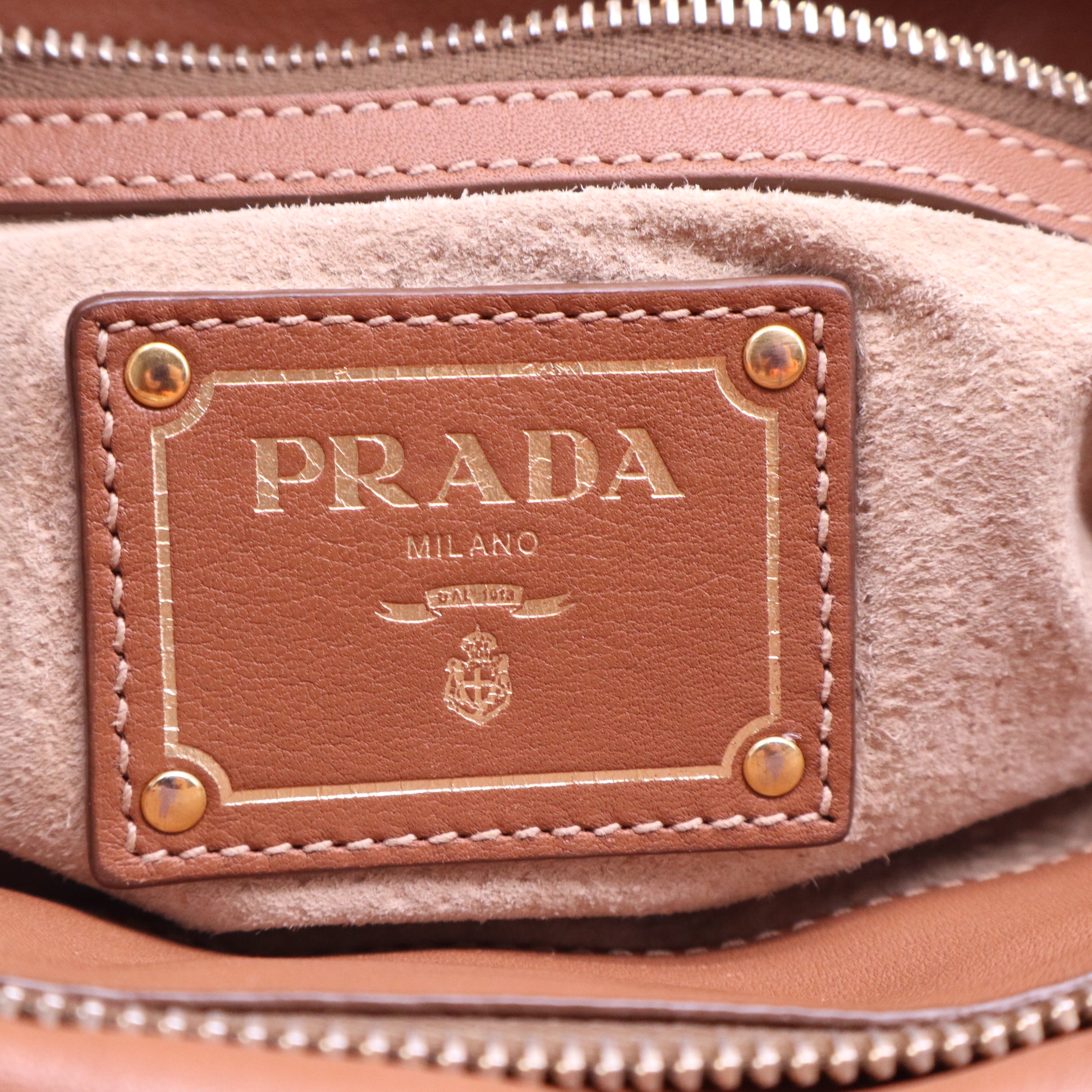 Prada Soft Calfskin Leather Bauletto Satchel Bag B21070