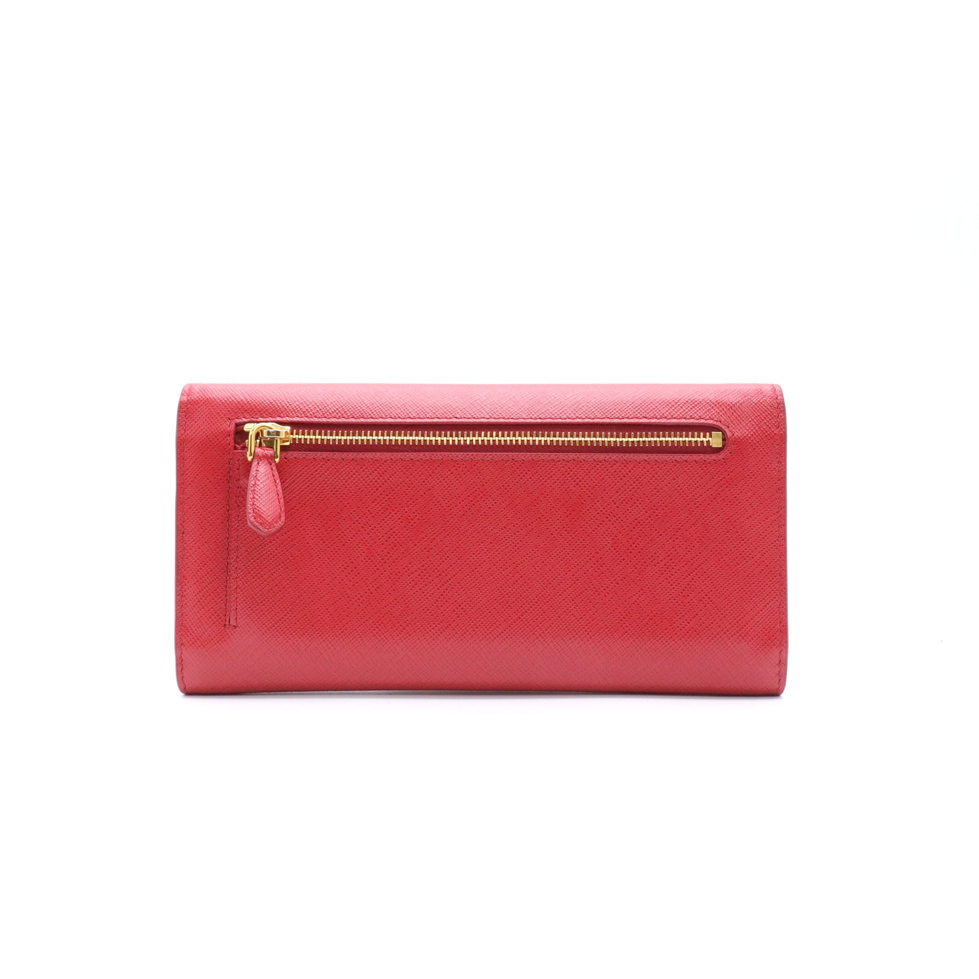 Red Saffiano Leather Envelope Wristlet Clutch twins