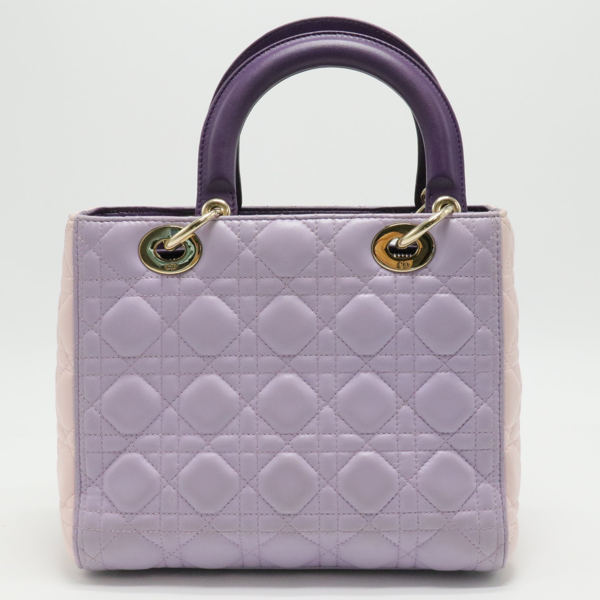 Lambskin Cannage Medium Tri-Color Lady Dior Handbag