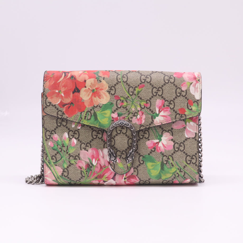 Gucci Dionysus GG Supreme Blooms Chain Wallet B23168