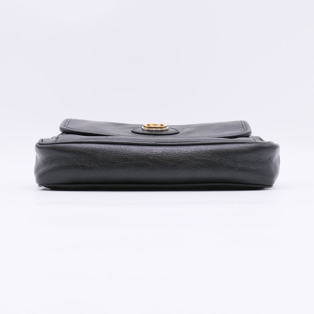 Gucci Morpheus Interlocking G Belt Bag in Black Leather B22864